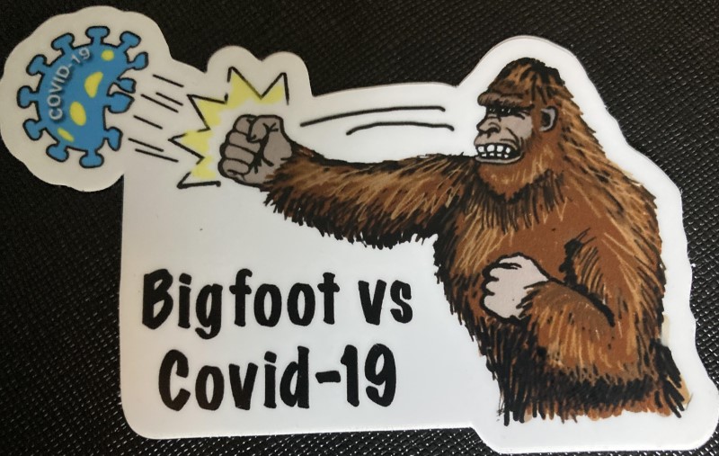 Bigfoot punching COVID-19